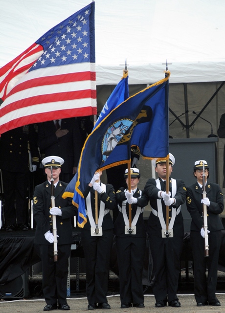cadet honor guard at flag ceremony
